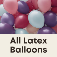 Latex Balloons including plain, patterned, printed, character and modelling.