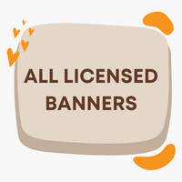 Licensed banners with all your favourite characters