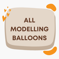 Latex modelling balloons including 160Q and 260Q sizes.