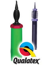 Helium gas, pumps and accessories for inflating balloons.