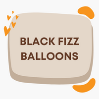 Black & Gold Sparkling Fizz Balloons