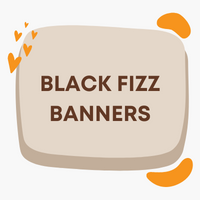 Black & Gold Sparkling Fizz Banners & Bunting