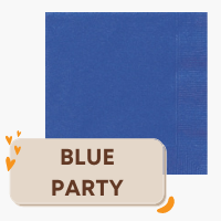 Party tableware themed in Royal Blue