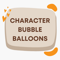 Bubble Balloons printed with well known characters including Disney.