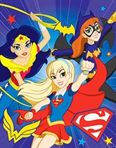 DC Superhero Girls party supplies and decorations.