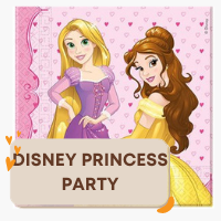 Disney Princess party supplies and decorations.