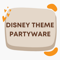 Party supplies with a Disney theme