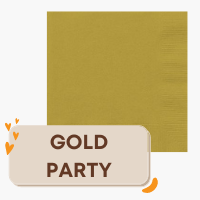 Party tableware themed in Gold