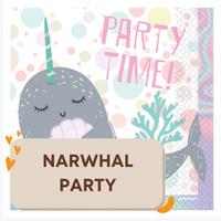 Narwhal Party tableware and decorations