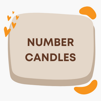 Number shaped birthday cake candles
