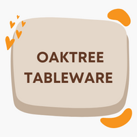 Oaktree Tableware perfectly co-ordinates with their badges, banners, and balloons.