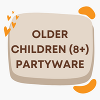 Party supplies for children aged 8 and above.