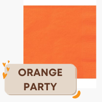 Party tableware themed in orange