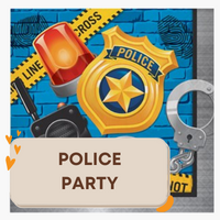 Police Party Tableware, Decorations And Accessories