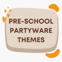 Party supplies with themes for pre-school and tots
