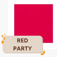 Party tableware themed in red