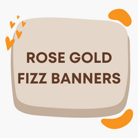 Oaktree Rose Gold Fizz Party Age Banners