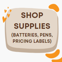 Office and shop supplies including pricing labels and guns.