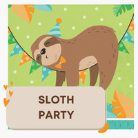 Sloth Party animal tableware and decorations