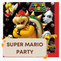 Super Mario party supplies and decorations.