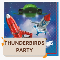 Thunderbirds party supplies and decorations.