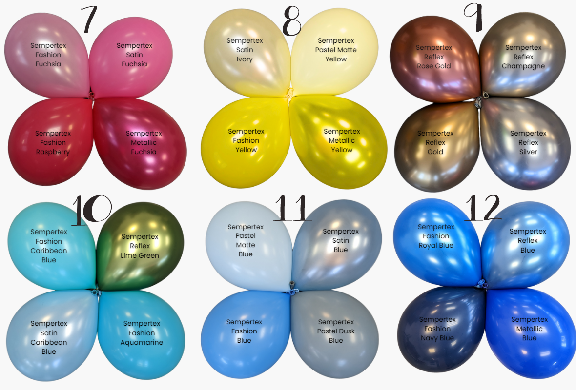 Sempertex Latex Balloons Colours