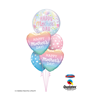Qualatex 11" Pastel Assorted Hearts Print Latex Balloons 25pk