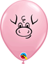 Asst. Colour 5" Farm Animals Latex Balloons 100pk