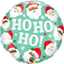 Ho Ho Ho Merry Christmas Santa 18" Round Foil Balloon