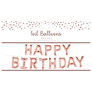 Happy Birthday Rose Gold Foil Letter Balloon Banner