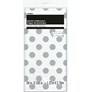 Silver Polka Dots Rectangular Reusable Plastic Tablecover