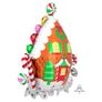 Christmas Gingerbread House Supershape Foil Balloon