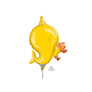 Yellow Baby Shark 11" Mini Shape Foil Balloon