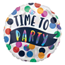 NEW Happy Birthday Time To Party 18" Foil Balloon