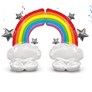 AirLoonz Rainbow Clouds 52" Foil Balloon