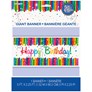 Rainbow Ribbons Happy Birthday Giant Banner