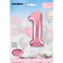 Lovely Pink Number One 34" Foil Balloon