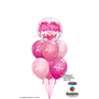 Love You Mum Pink Heart 22" Bubble Balloon