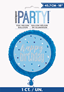 Blue Glitz Happy Birthday Foil Prismatic 18" Balloon