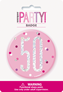 Pink Glitz 50th Birthday 3" Badge