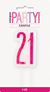 Pink Glitz 21st Birthday Glitter Candle