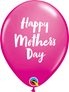 Mother's Day Script Pink & Berry 11" Latex Balloons 25pk