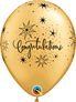 Congratulations Silver & Gold Latex Balloons 25pk