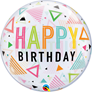 Happy Birthday Triangles 22" Bubble Balloon