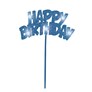 'Happy Birthday' Flashing Cake Decoration - Blue