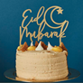 Eid Mubarak Gold Acrylic Cake Topper