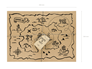 Pirate Party Treasure Map Paper Placemats 6pk