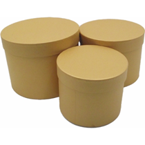 Gold Round Flower boxes - Set of 3