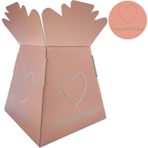 Rose Gold Happy Mother's Day Living Vase Bouquet Box