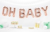 Rose Gold Oh Baby Foil Balloon Banner